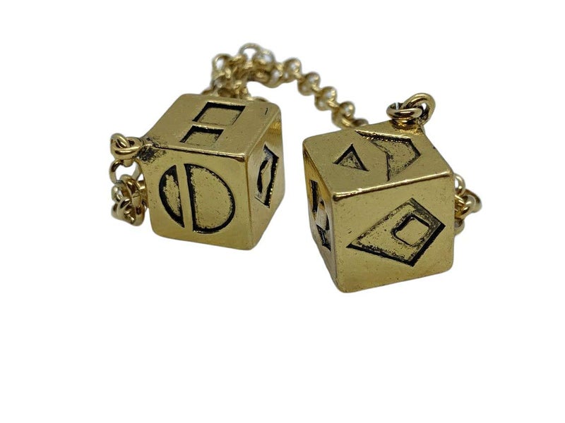 Custom 3d Stuff Smuggler's Dice Accurate Antique Weathered Gold Plated Solo Dice (Large) - Image 3